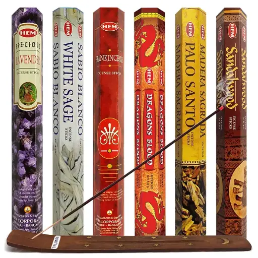 Hem and Flute Incense Sticks (6 box of 20 Assorted)